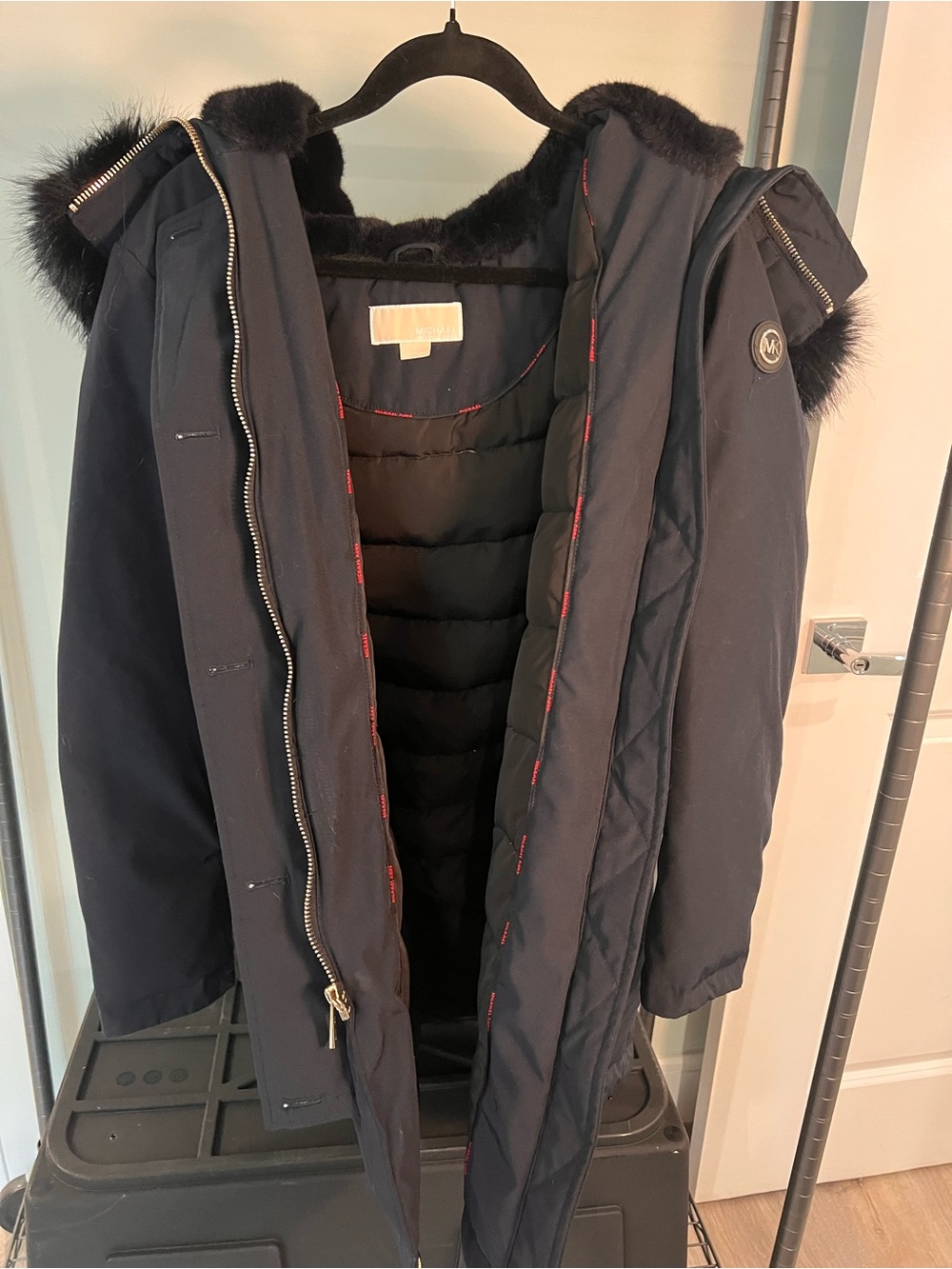 Michael Kors Black Jacket with Beige Label